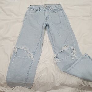 Light Blue Distressed Women Jeans